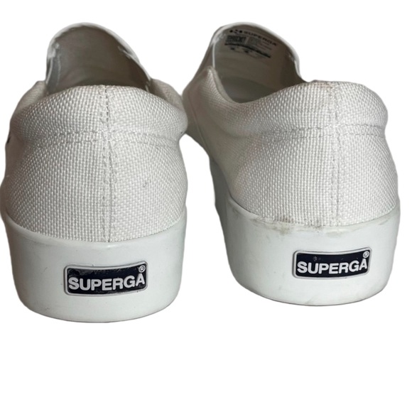 NWOT Superga Women’s White Cato Slip-on Platform Sneakers Sz 41.5 Sporty Preppy - Picture 7 of 10